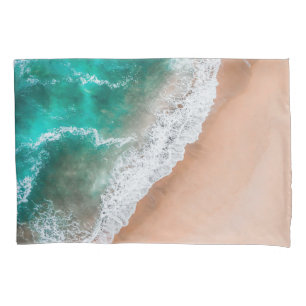 Waves on Sandy Beach Pillowcase