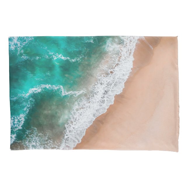 Waves on Sandy Beach  Pillowcase (Front)