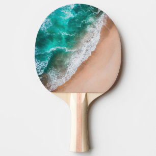 Waves on Sandy Beach Ping Pong Paddle
