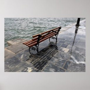 Waves on shore poster