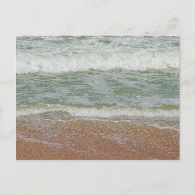 Waves On the Beach Nature Postcard (Front)