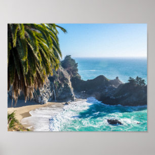 Waves on the beach poster