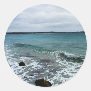 Waves On The Ocean,  Classic Round Sticker