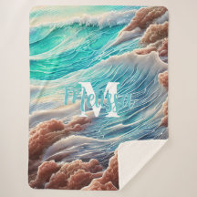 Waves on the Ocean Monogrammed