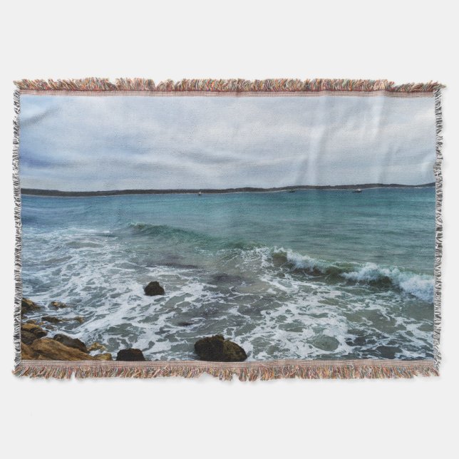 Waves On The Ocean, Throw Blanket (Front)