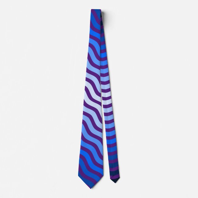Waves pattern -01 D Purple BG Tie (Front)