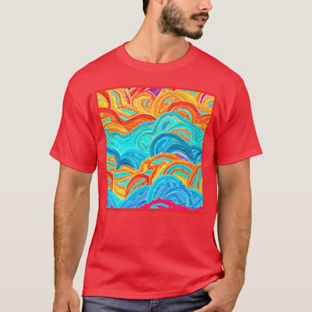 Waves Patterns Painting. Buy Now T-Shirt (Front)