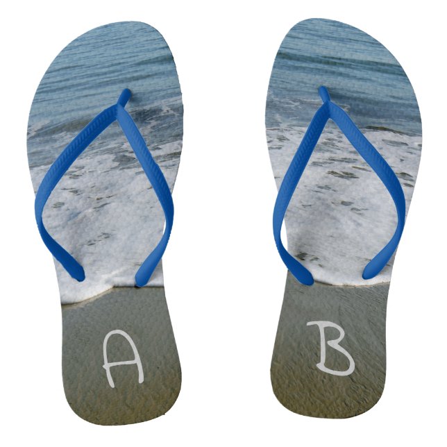 Waves - Personalised Thongs (Footbed)