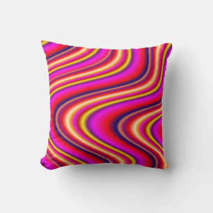 Waves Rainbow Throw Pillow