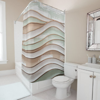 Waves Shower Curtain