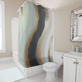 Waves Shower Curtain
