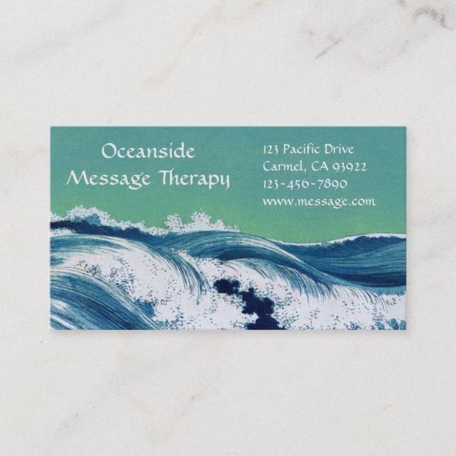 Waves Standard Business & Appointment Card (Front)