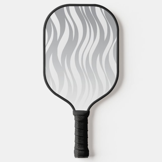 Waves - Steel Silver Gradient Pickleball Paddle (Front)