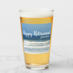 Waves & surf retirement congratulations glass
