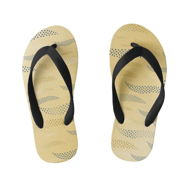 Waves Tiger (stylised pattern) 1 Kid's Thongs (Footbed)