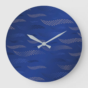 Waves Tiger (stylised pattern) 2 Large Clock