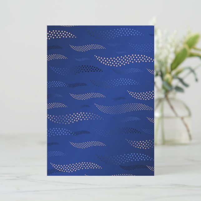 Waves Tiger (stylised pattern) 2 Thank You Card (Standing Front)