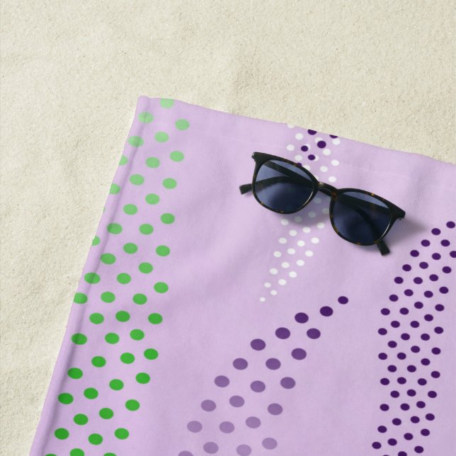 Waves Tiger (stylised pattern) 3 Beach Towel (In Situ)