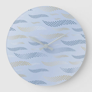 Waves Tiger (stylised pattern) 4 Large Clock
