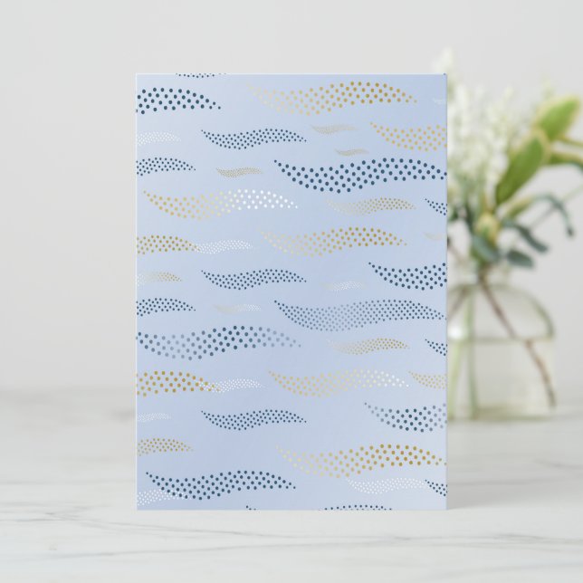 Waves Tiger (stylised pattern) 4 Thank You Card (Standing Front)