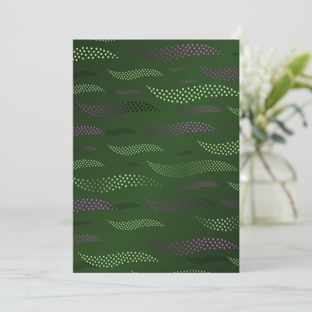 Waves Tiger (stylised pattern) 5 Thank You Card (Standing Front)