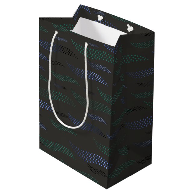 Waves Tiger (stylised pattern) 7 Medium Gift Bag (Back Angled)