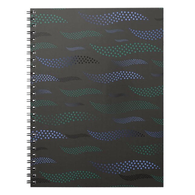 Waves Tiger (stylised pattern) 7 Notebook (Front)