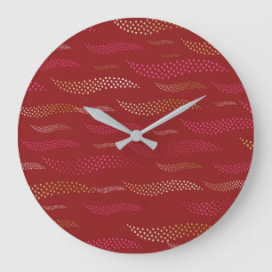 Waves Tiger (stylised pattern) 8 Large Clock