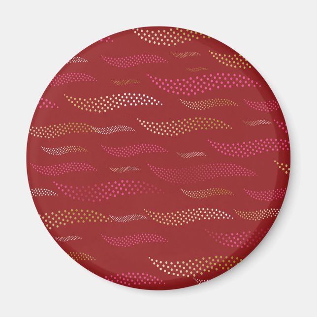 Waves Tiger (stylised pattern) 8 Magnet (Front)