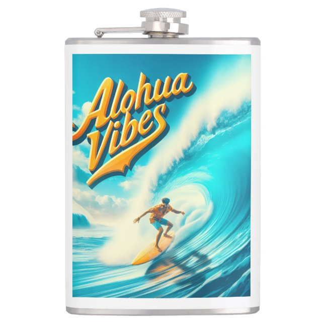 Waves & Wanderlust Collection Hip Flask (Front)