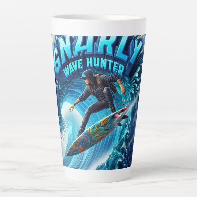 Waves & Wanderlust Collection Latte Mug (Front)