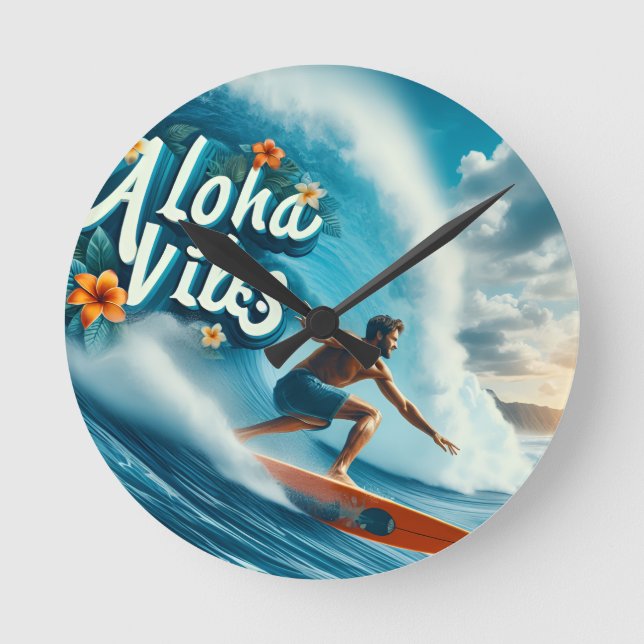 Waves & Wanderlust Collection Round Clock (Front)