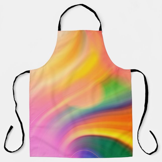 Waves watercolor background texture apron (Front)