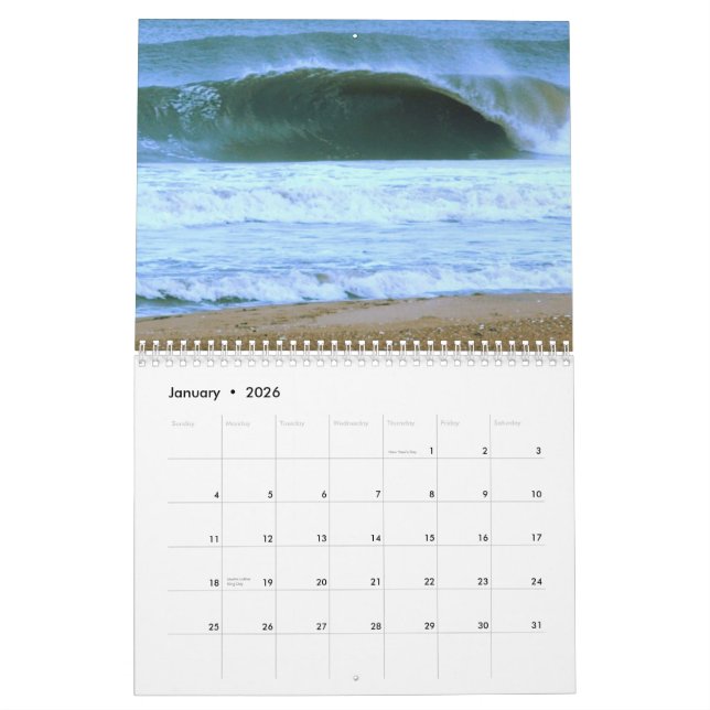 Waves, Wind, & Sand 2012 Calander Calendar (Jan 2026)
