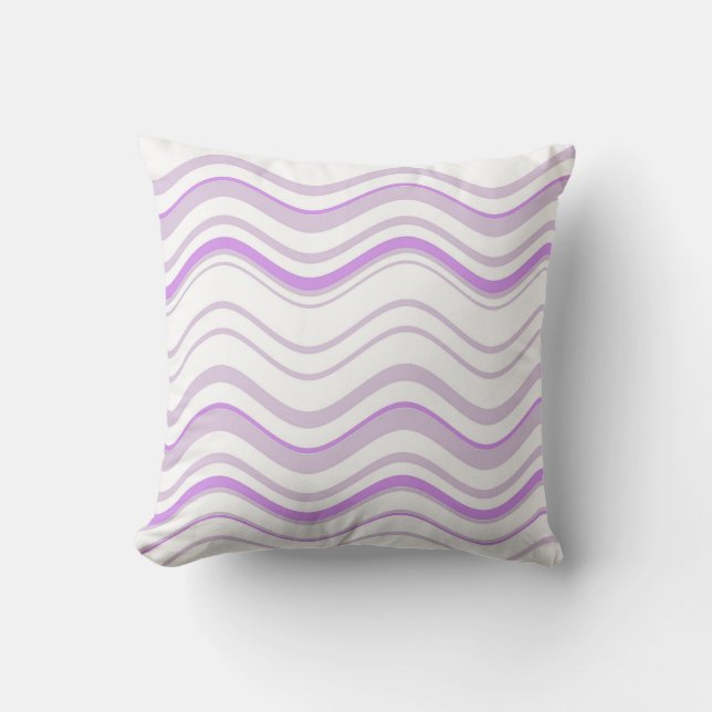 Wavey Line Stripes Abstract 6 Cushion (Front)