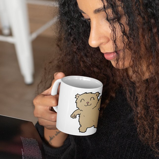 Waving Adorable Smiling Bear Coffee Mug (Creator Uploaded)