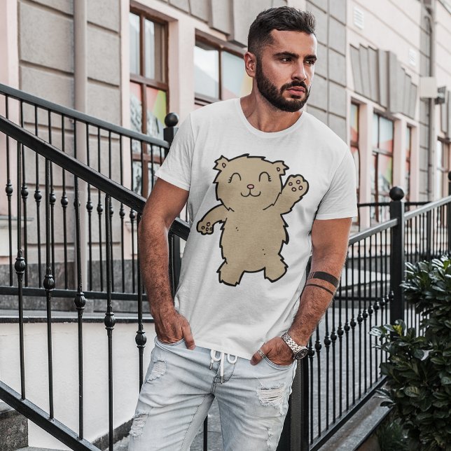Waving Adorable Smiling Bear T-Shirt (Creator Uploaded)