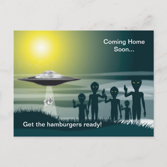 Waving Aliens Postcard (Front)