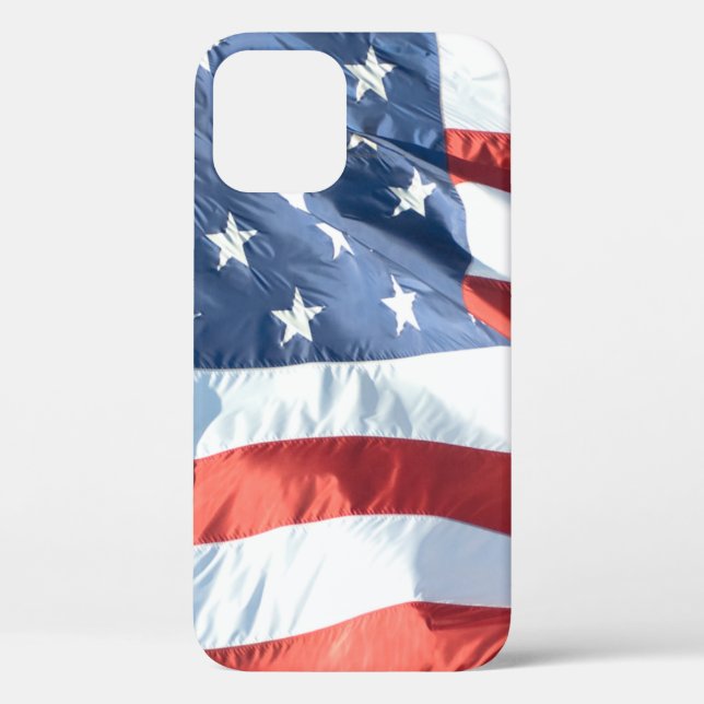Waving American Flag Case-Mate iPhone Case (Back)