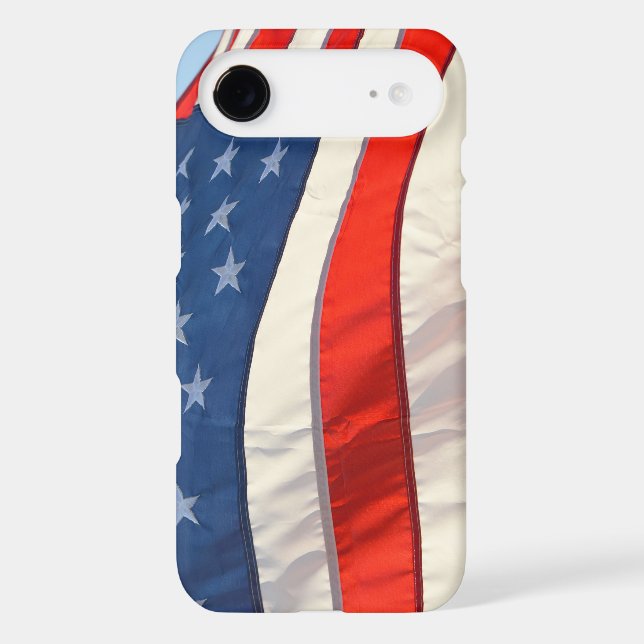 Waving American Flag Case-Mate iPhone Case (Back)