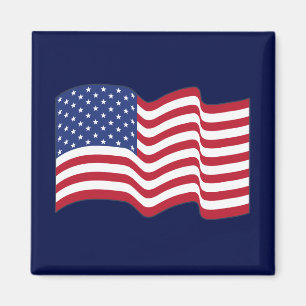 Waving American Flag Magnet Gift