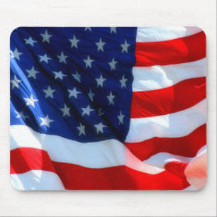 Waving American FlagPhoto Mouse Pad