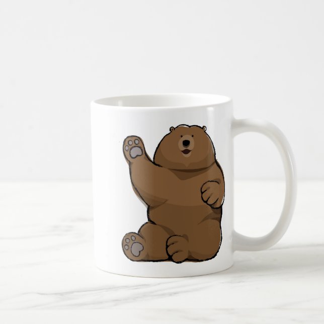 Waving Bear Mug (Right)