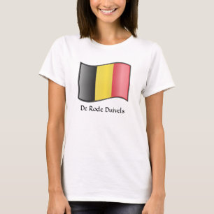 Waving Belgian Flag De Rode Duivels T-Shirt