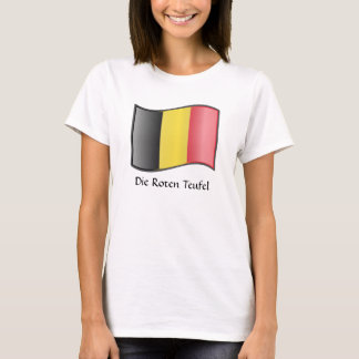 Waving Belgian Flag Die Roten Teufel T-Shirt