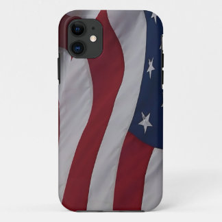 Waving Fabric USA Flag iPhone 11 Case