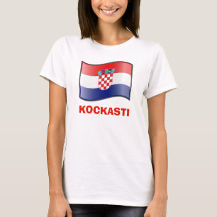 Waving Flag of Coratia Kockasti T-Shirt