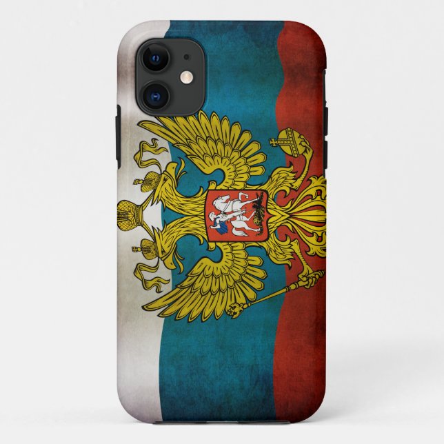 Waving flag of Russia Case-Mate iPhone Case (Back)