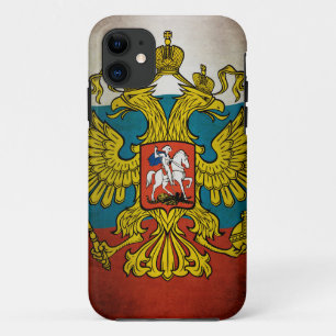 Waving flag of Russia iPhone 11 Case