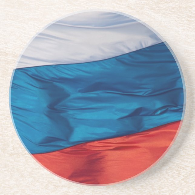 Waving Flag of Russia Coaster (Front)